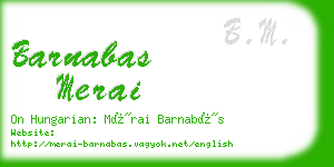 barnabas merai business card